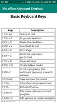 ms office keyboard shortcuts keys capture d'écran 2