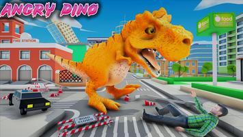 Jurassic Dinosaur Rampage Game ポスター