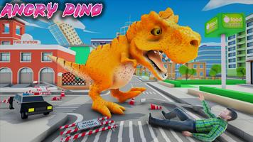 Jurassic Dinosaur Rampage Game plakat