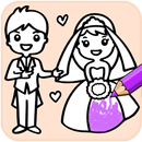 Wedding Coloring Book - Bride and Groom Drawing APK