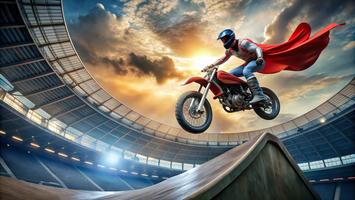 Super Hero Bike Mega Ramp पोस्टर