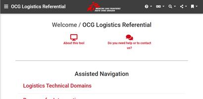 MSF OCG Logistics Referential screenshot 3