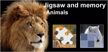 Jigsaw and memory with animals