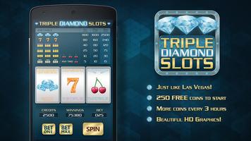 Triple Slot Machine Diamant Affiche