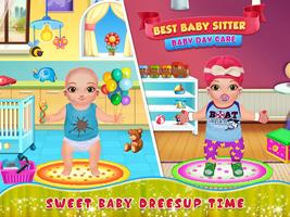 Best Baby Sitter Activity - New Born Baby DayCare الملصق