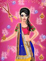 Navratri Fashion Salon - Makeover and Dressup Game 포스터