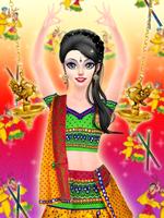 Navratri Fashion Salon - Makeover and Dressup Game 스크린샷 1