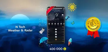 Previsão do Clima ao vivo e Widget Relógio