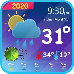 download Meteo previsioni in diretta e orologio Widget APK