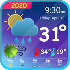 Prognoza pogody na żywo i widget zegara ikona