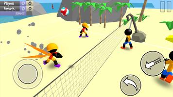 Stickman Volley-ball sur la pl Affiche