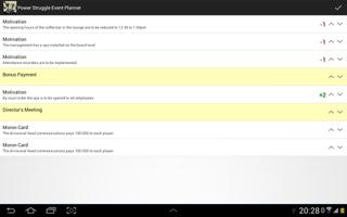 Power Struggle Event Planner تصوير الشاشة 2