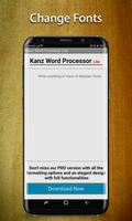 Kanz Fonts Word Processor Lite capture d'écran 1