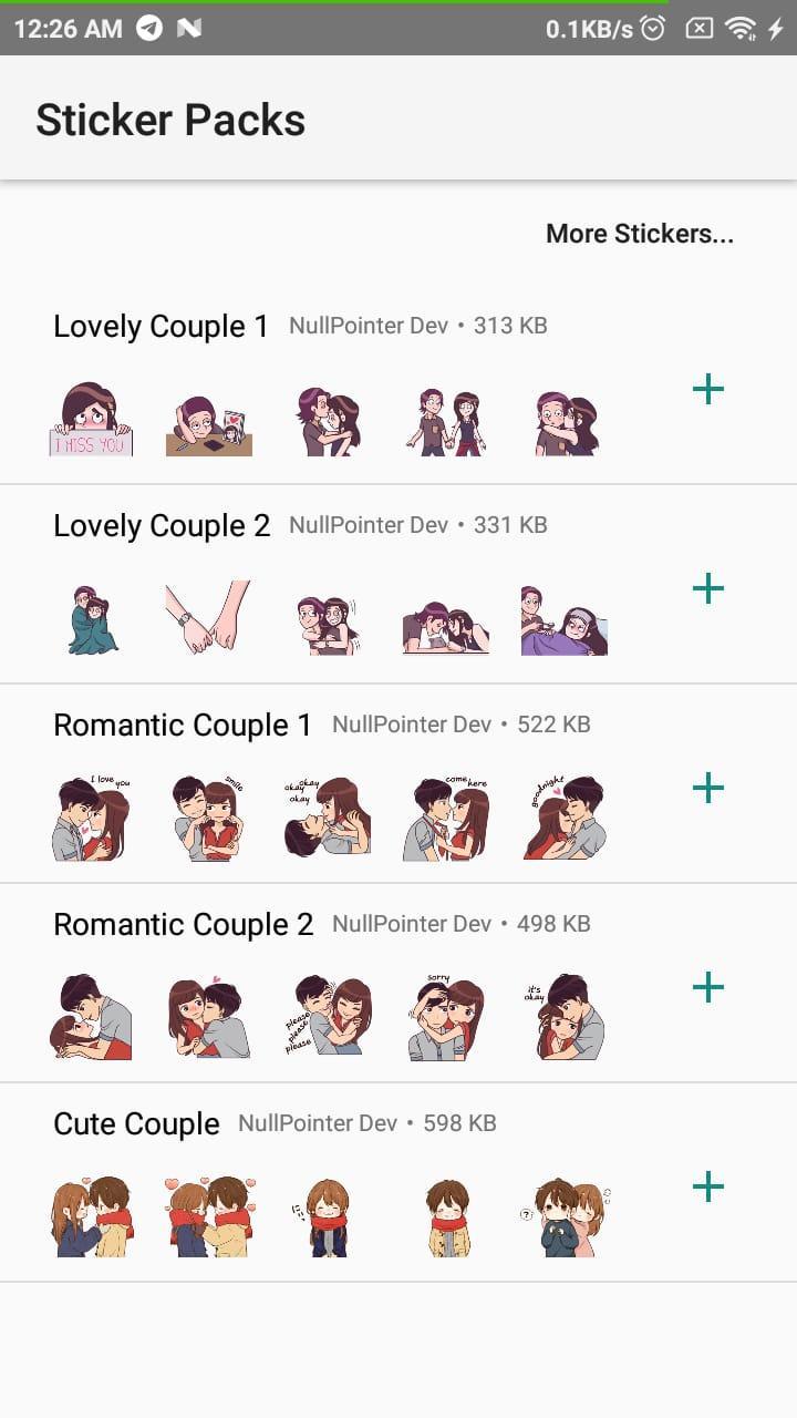 Sticker For WhatsApp Lovely Couple Sticker Pack For Android APK