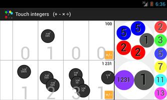 Touch Integers ℤ (+ - × ÷) poster