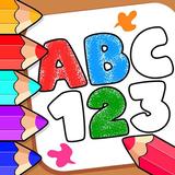 Alphabet and Numbers Coloring icône