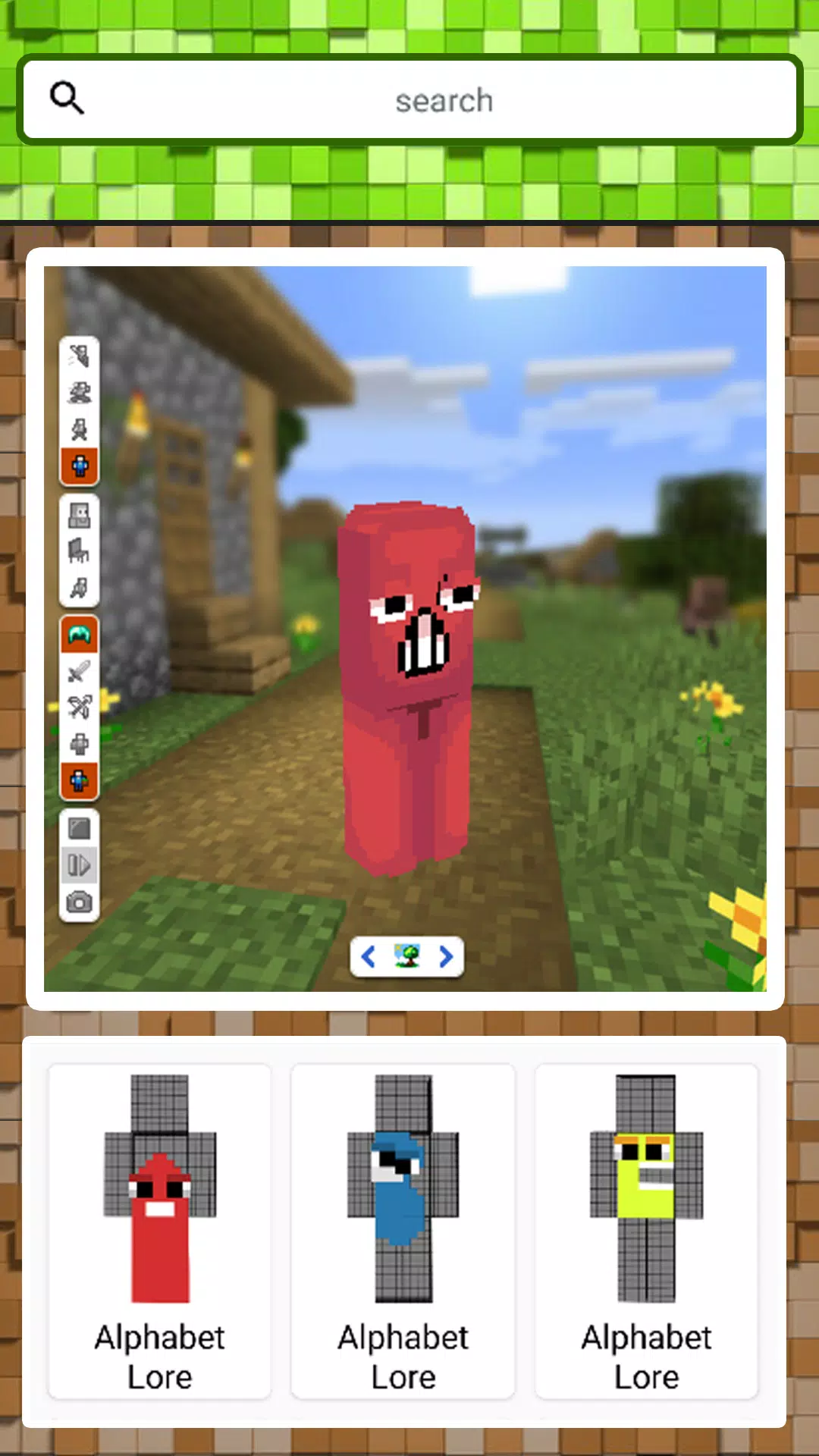 A - alphabet lore Minecraft Skin