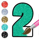 Glitter Number & ABC Coloring icon