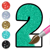 Glitter Number & ABC Coloring icône