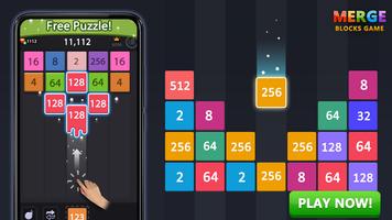 Poster Merge block - 2048 puzzle game