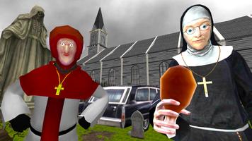 Nun and Monk Neighbor Escape Affiche