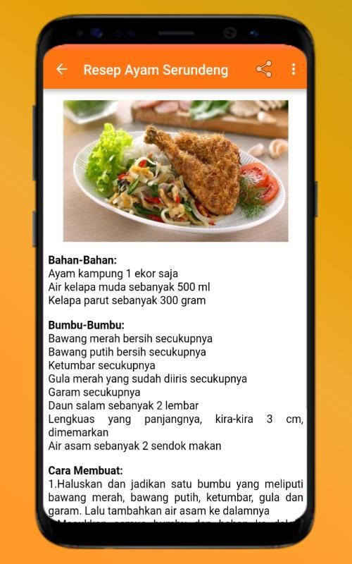 Resep Menu Masakan Für Android Apk Herunterladen