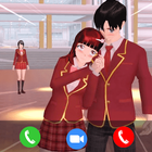 Sakura School Video Call Chat icône