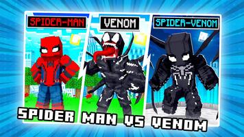 Venom vs Spider Mod Man MCPE Affiche