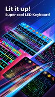 LED NEON Keyboard - Color RGB-poster