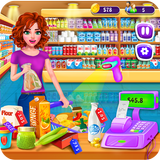 Girl Cashier -Grocery Shopping icône