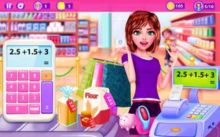 Girl Cashier -Grocery Shopping imagem de tela 1