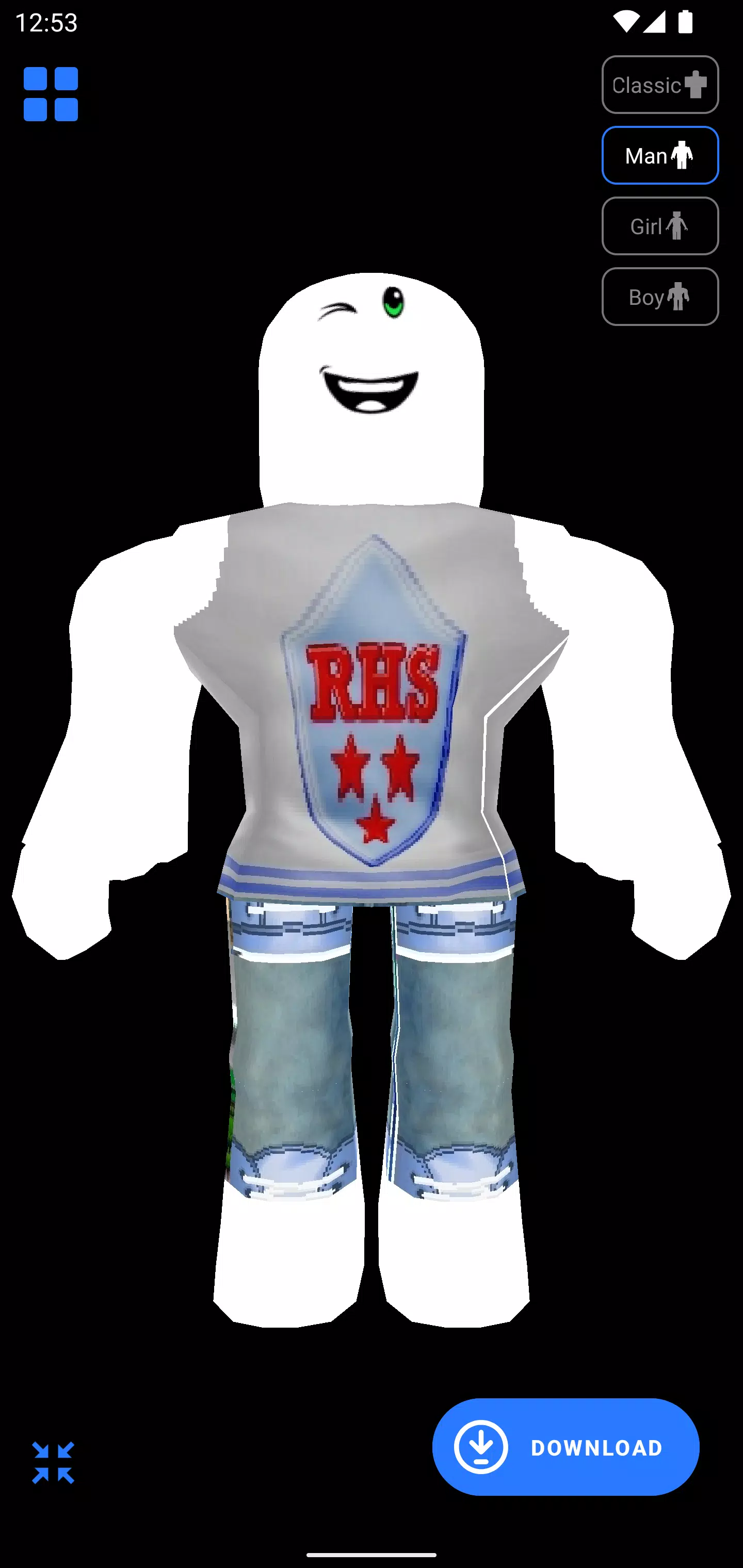 skin engraçada roblox