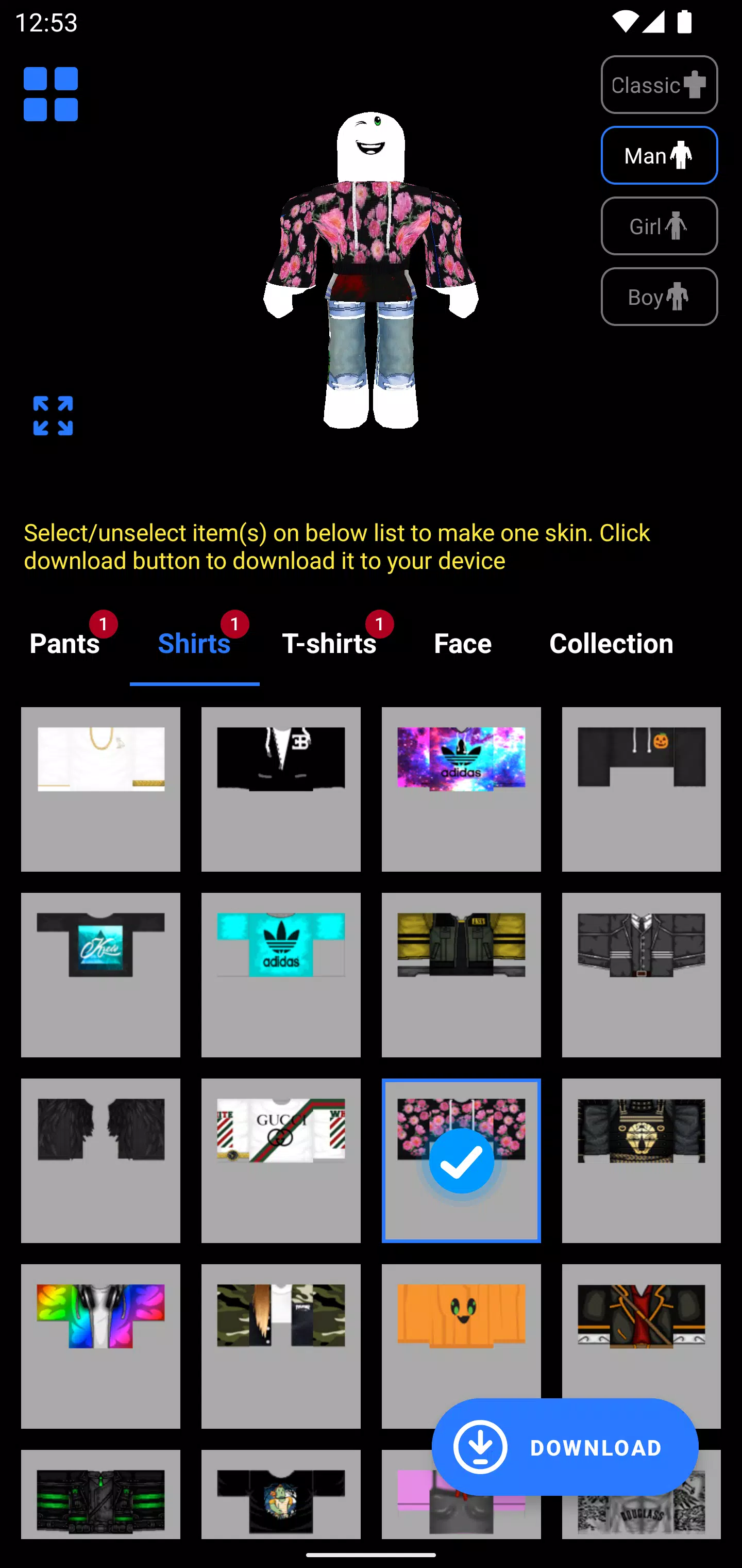 skin engraçada roblox