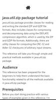 java.util.zip package tutorial Poster