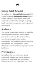 Spring Batch Tutorial Poster