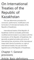 On International Treaties of the Kazakhstan Poster