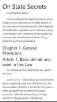 On State Secrets. Law of Kazakhstan Poster