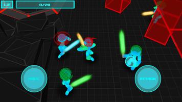 Stickman Multiplayer: Neon Warriors io ảnh chụp màn hình 1