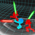 Stickman Neon Schwertkampf