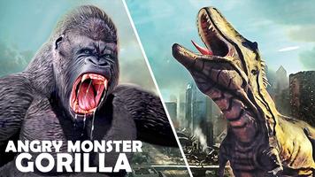 Poster Angry Monster Gorilla - King Fighting Kong Games