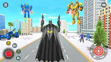 Flying Bat Robot Bike Game 2 海报