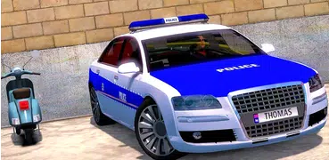 polícia carro ladrão perseguir
