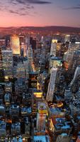 New York City Wallpaper: Buildings & City Lights Plakat