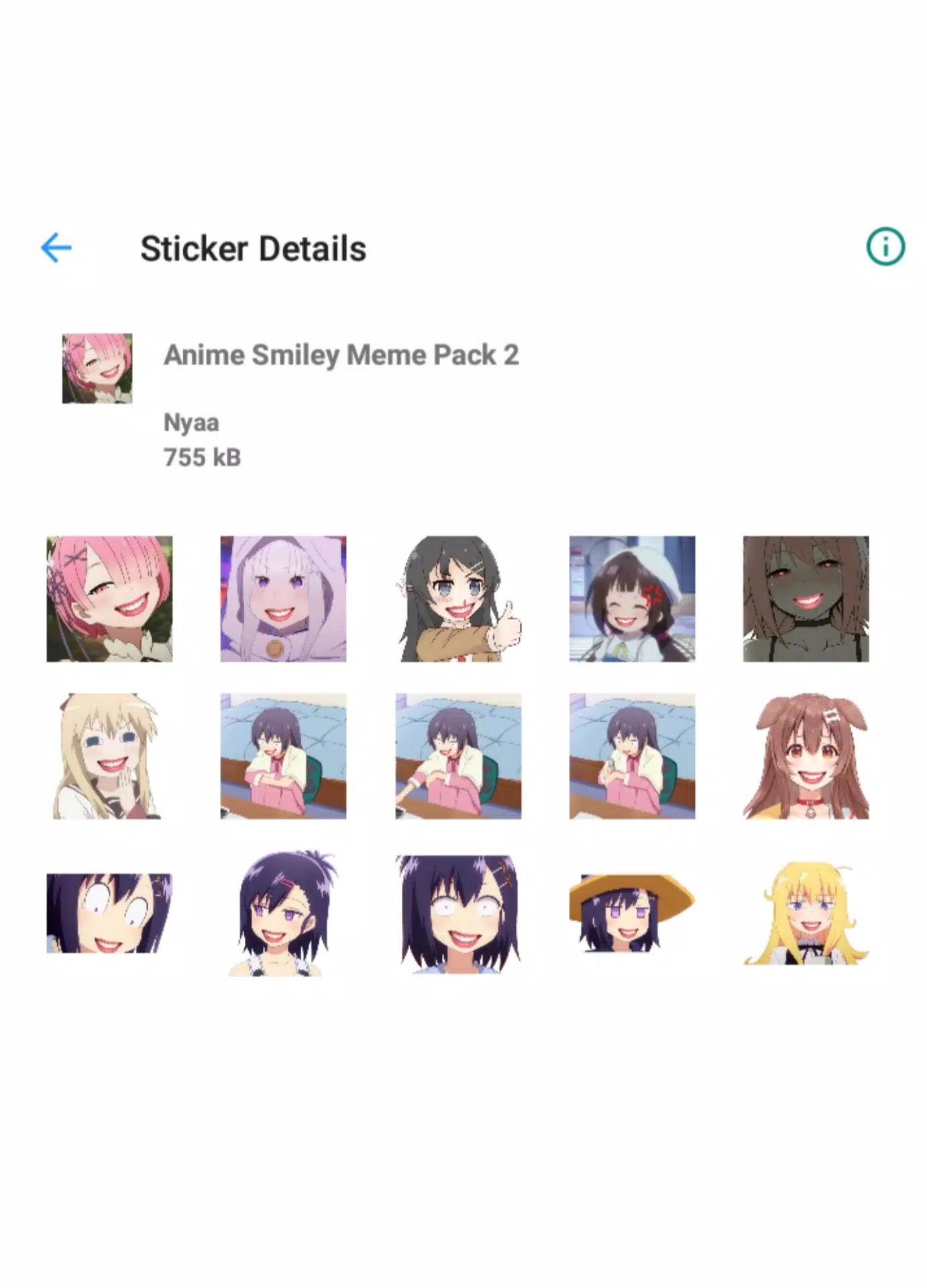 Anime Memes WASticker 1.2 Free Download