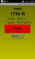 Freefall Depth Stopwatch اسکرین شاٹ 1