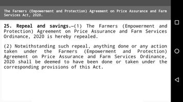 3 Schermata The Farmers (Empowerment and Protection) Act, 2020