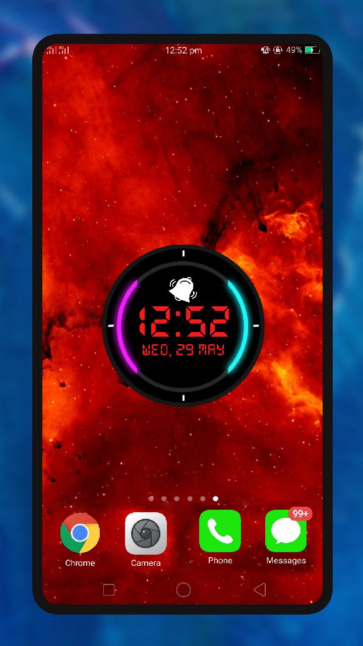 Android 用の デジタル 警報 クロック スマート 夜 壁紙 Apk をダウンロード