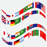 World Flags, maps, Countries أيقونة