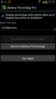 برنامه‌نما Battery Percentage Pro عکس از صفحه