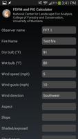 Fire weather calculator captura de pantalla 1